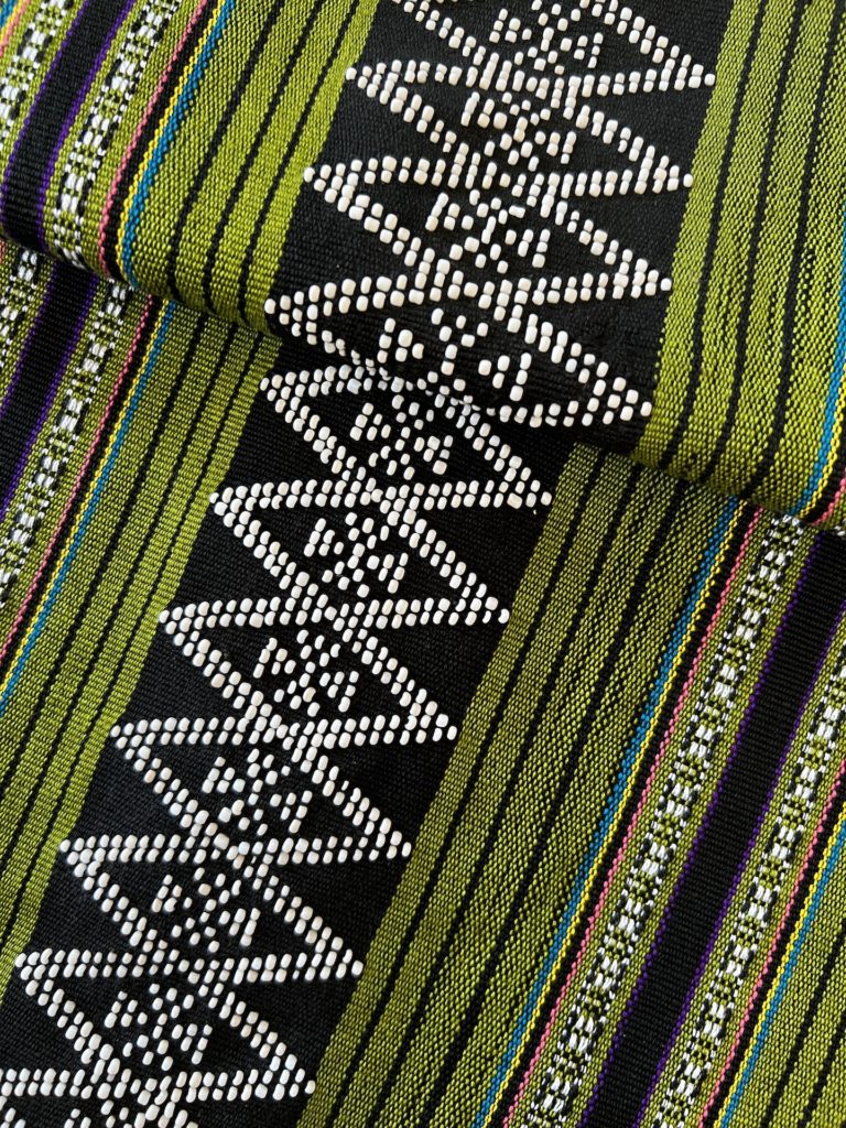 Katu backstrap loom beaded textile from southern Laos