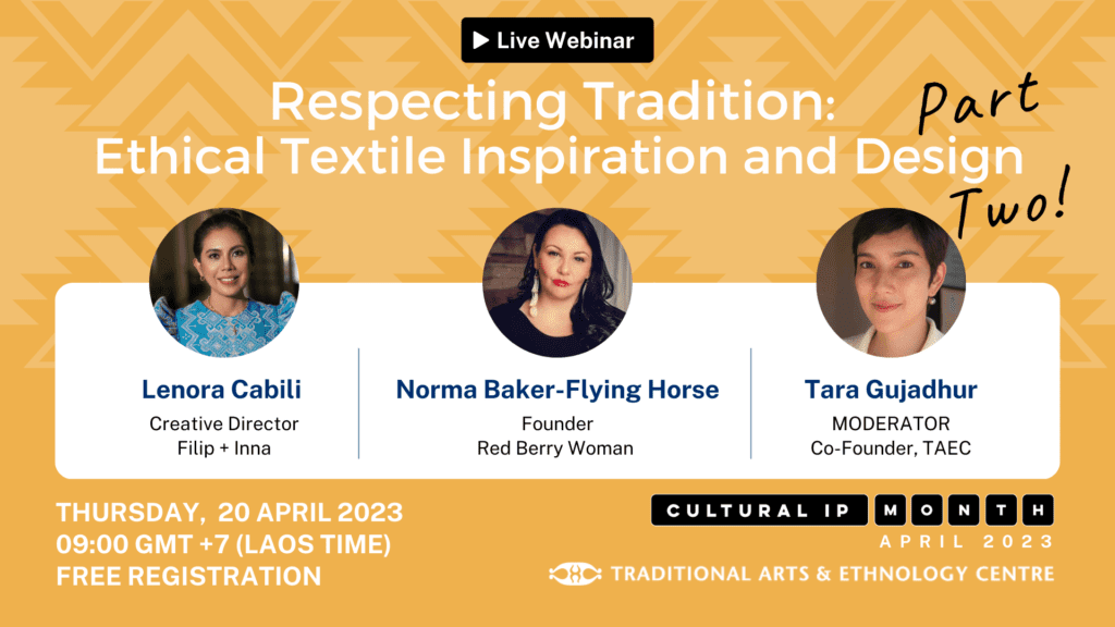 Cultural IP Month Webinar Respecting Tradition Laos