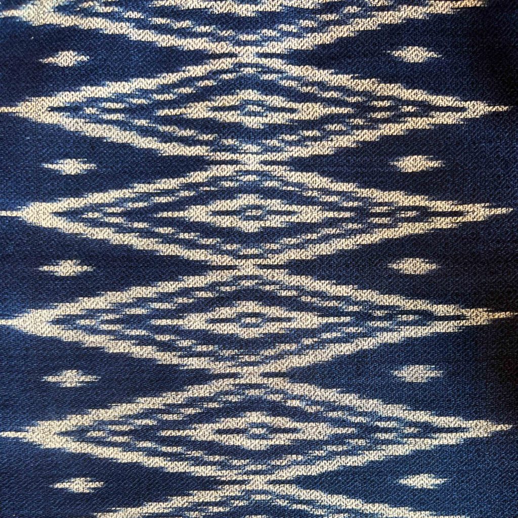 Indigo natural dye cushion cover from Laos